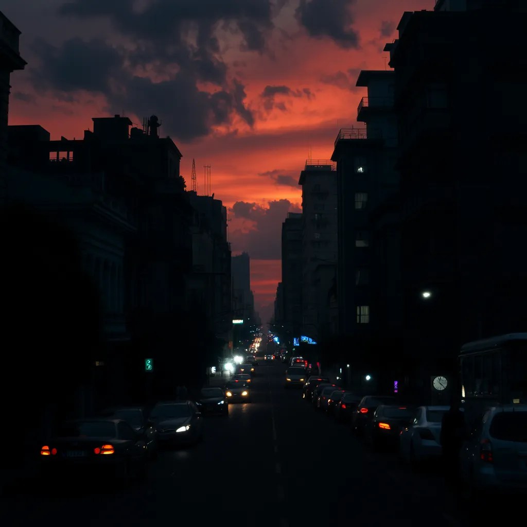 Camaguey at night, blackout