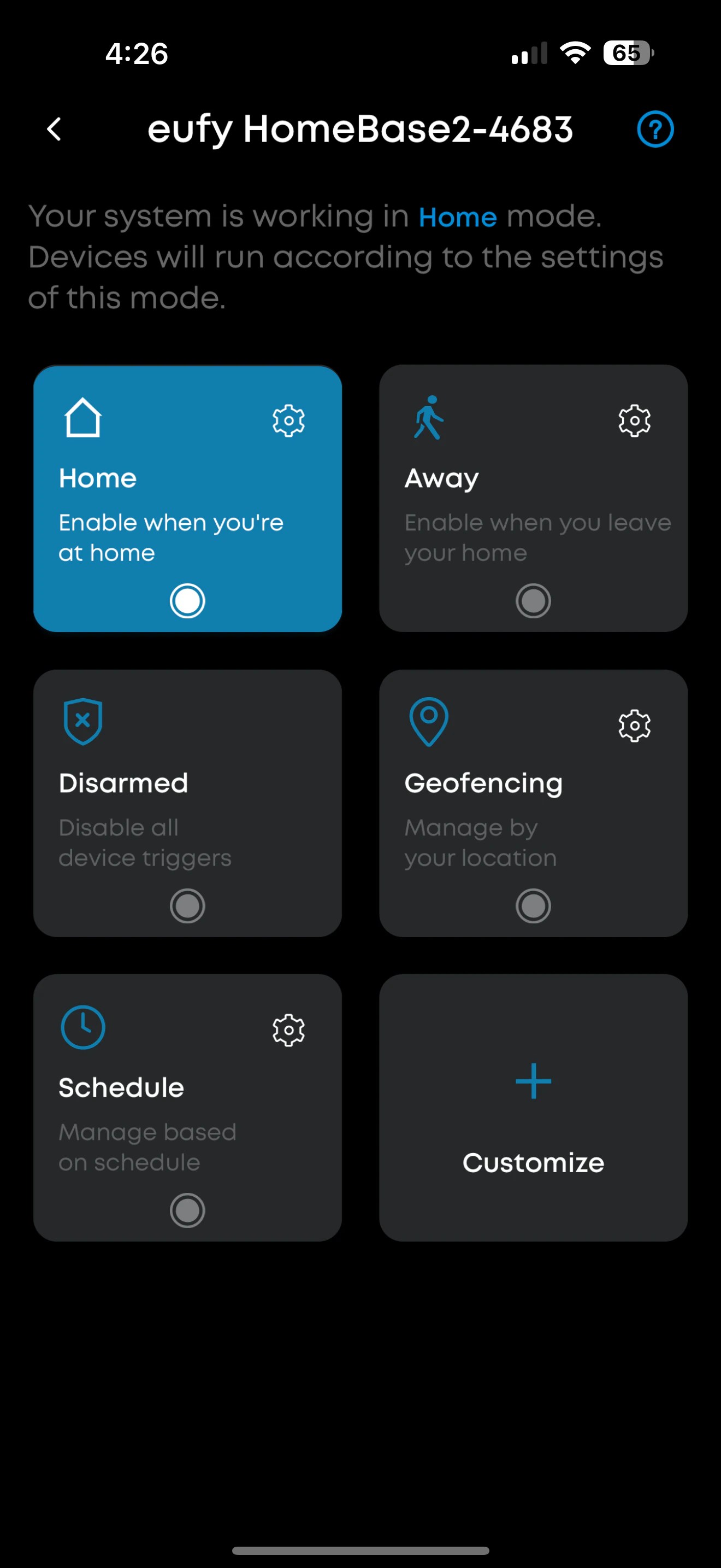 eufy app homebase