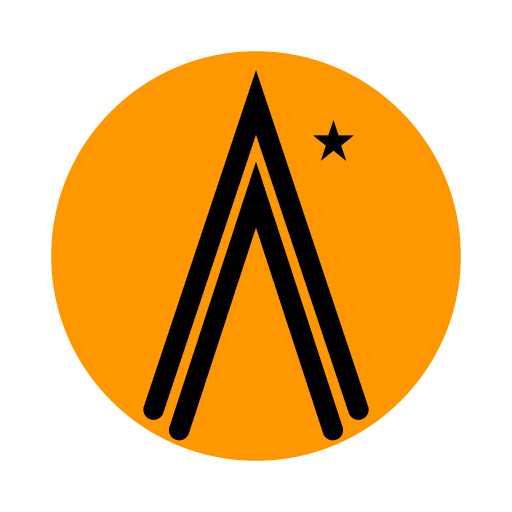 Cerrote.com logo featuring two stylized mountain peaks inside an orange sun circle
