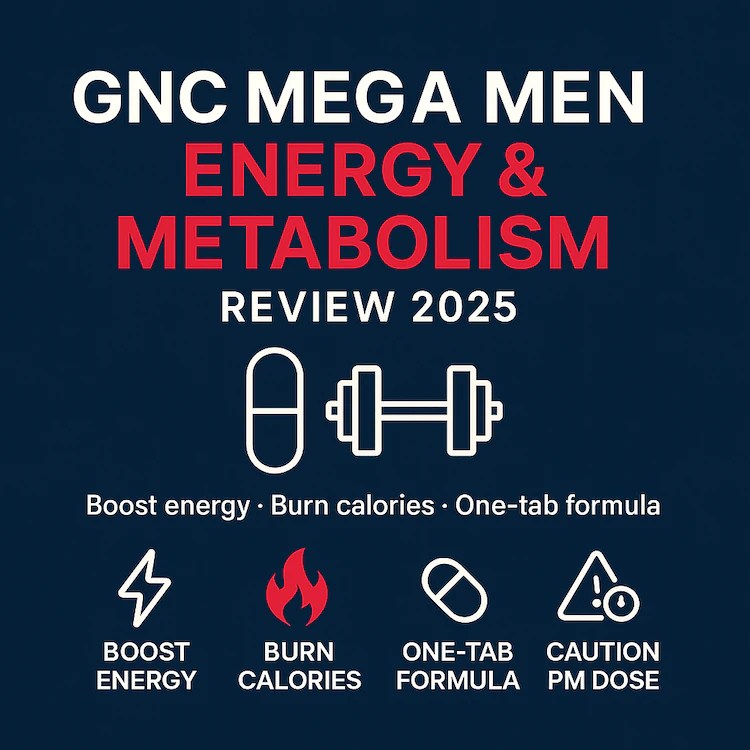 GNC Mega Men Energy & Metabolism Dietary Supplement Capsule