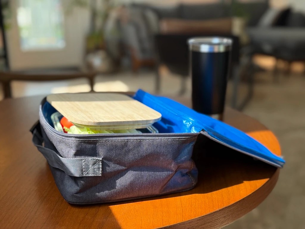 PackIt lunch box open with container inside