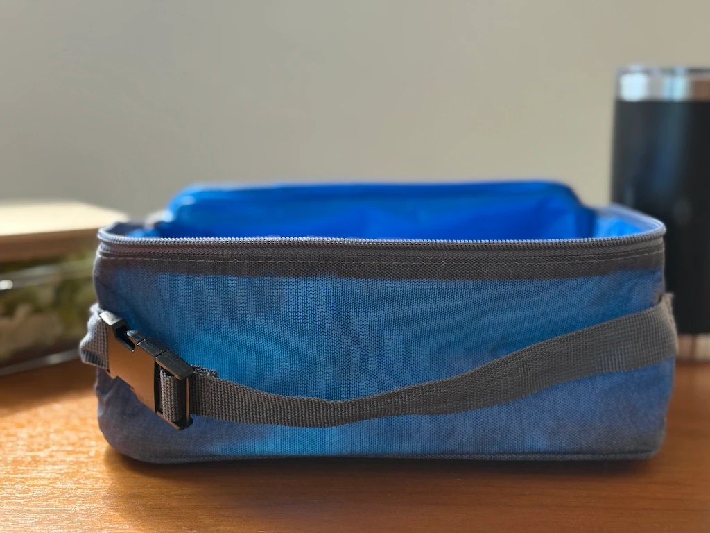 PackIt lunch box open, empty and seen from the side